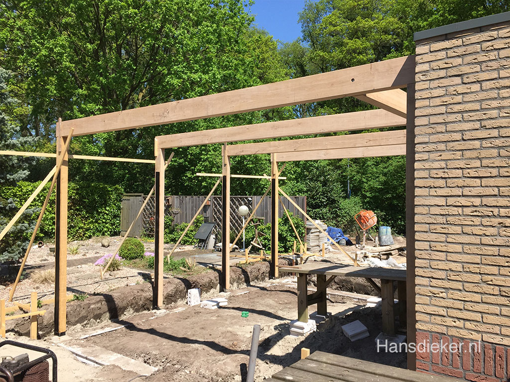 op gang brengen buis Lam Pergola en overkapping terras - Hans Dieker